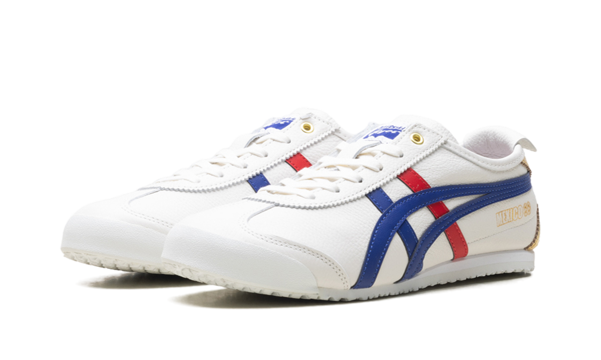 Onitsuka Tiger Mexico 66 Sneakers - White Blue Red Metallic Gold