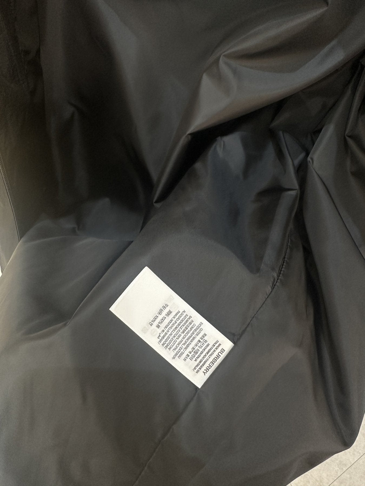 Burberry Blue Chest Graphic Hooded Zip Jacket — fabric_closeup