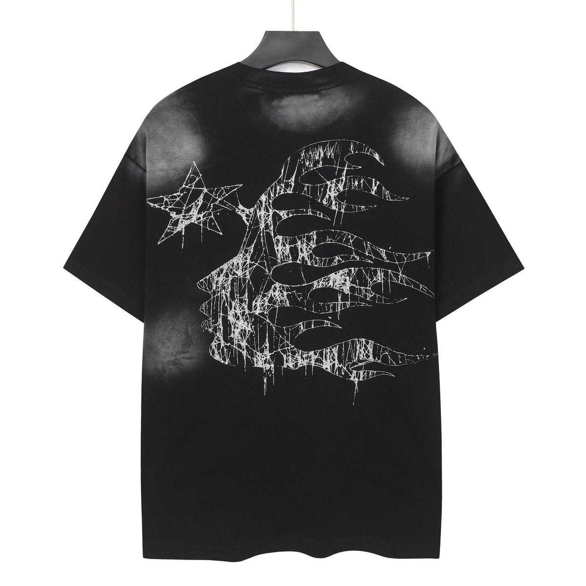 Hellstar Airbrushed Insect & Spiderweb Graphic T-Shirt — back