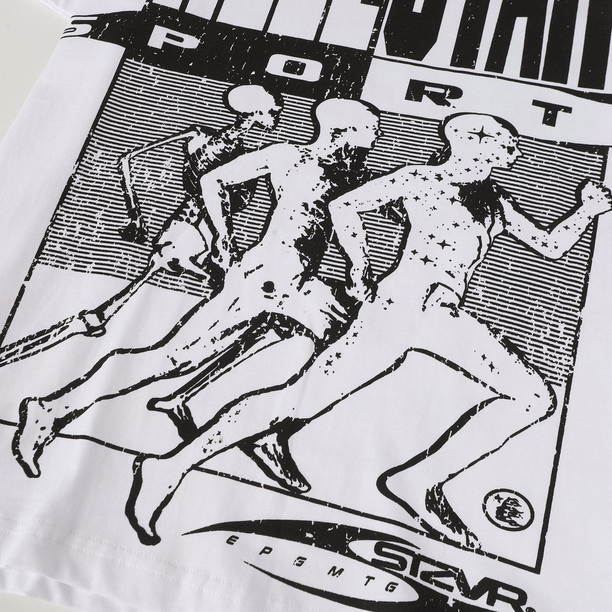 Hellstar Sports-Inspired Front & Back Graphic T-Shirt — detail