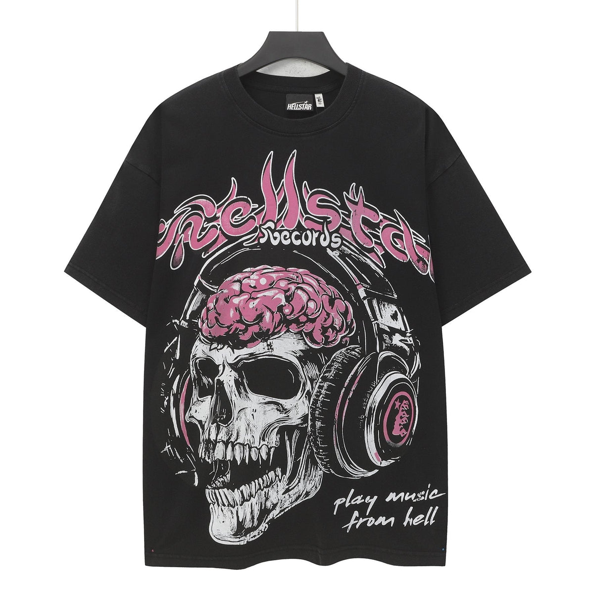 Hellstar Skull & Headphones Graphic T-Shirt — hero