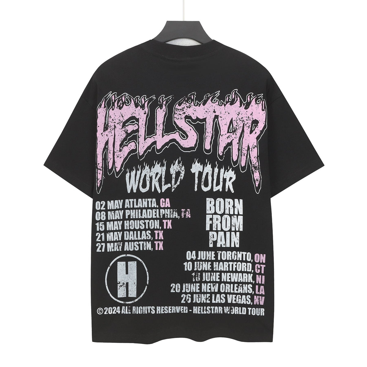 Hellstar Born From Pain World Tour Graphic T-Shirt — back