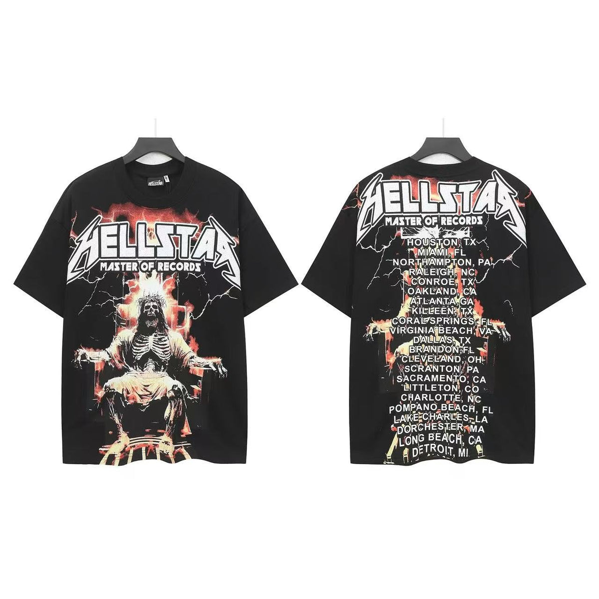 Hellstar Master Of Records Skeleton Graphic T-Shirt — front