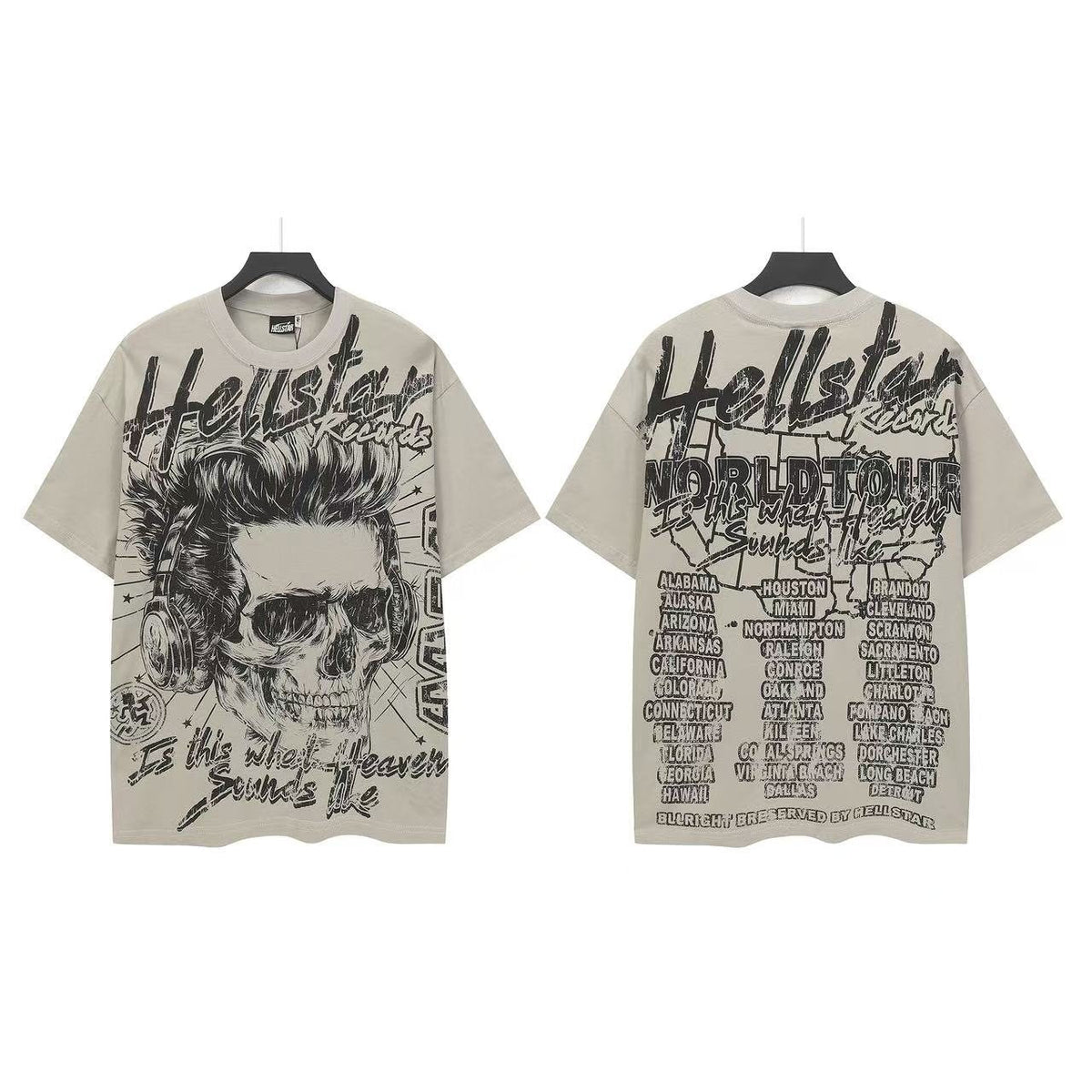 Hellstar Is This What Heaven Sounds Like Skull T-Shirt — front