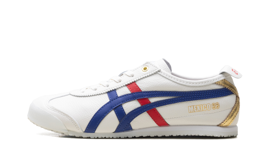 Onitsuka Tiger Mexico 66 Sneakers - White Blue Red Metallic Gold