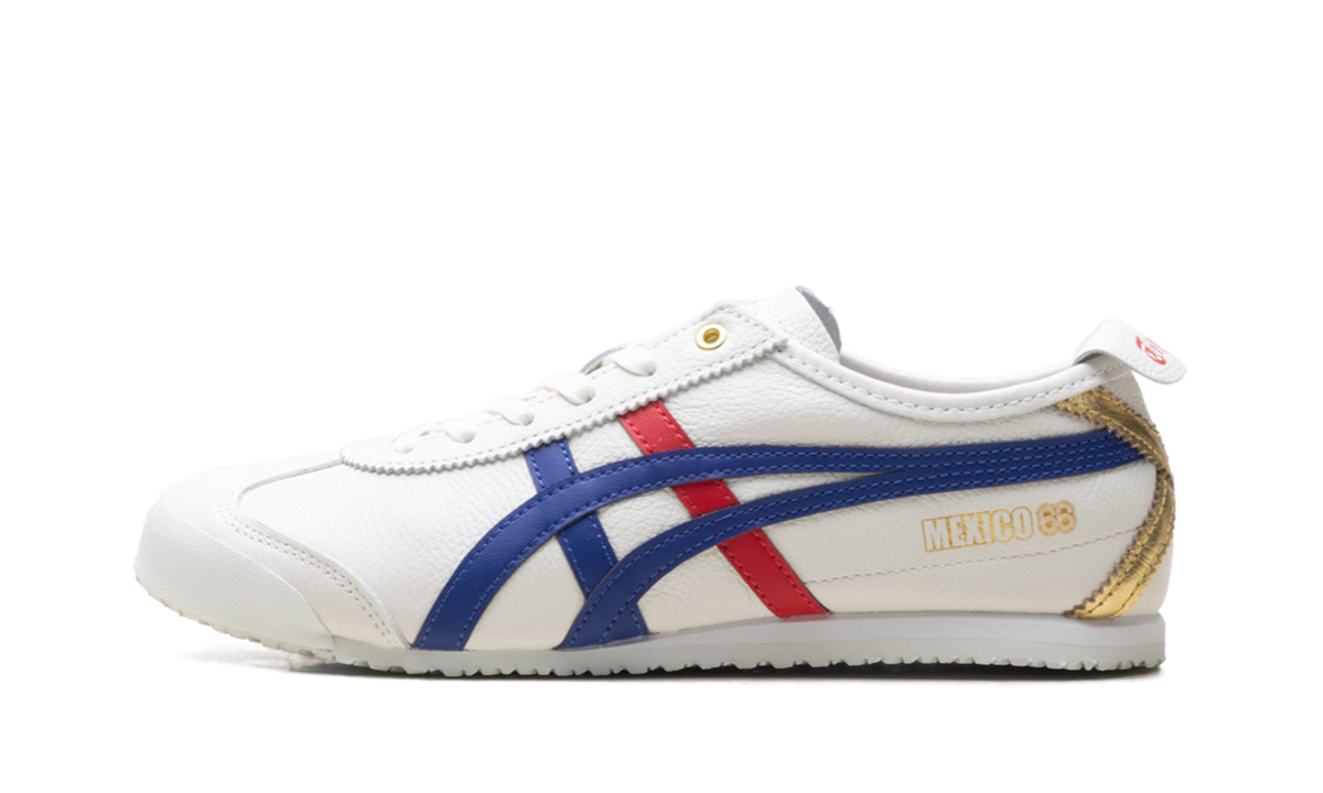 Onitsuka Tiger Mexico 66 Sneakers - White Blue Red Metallic Gold