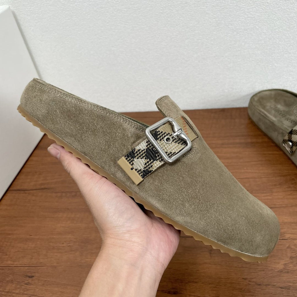 Burberry Check-Strap Slide Sandals — model