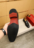 Ferragamo Black Buckle Leather Loafers — hero