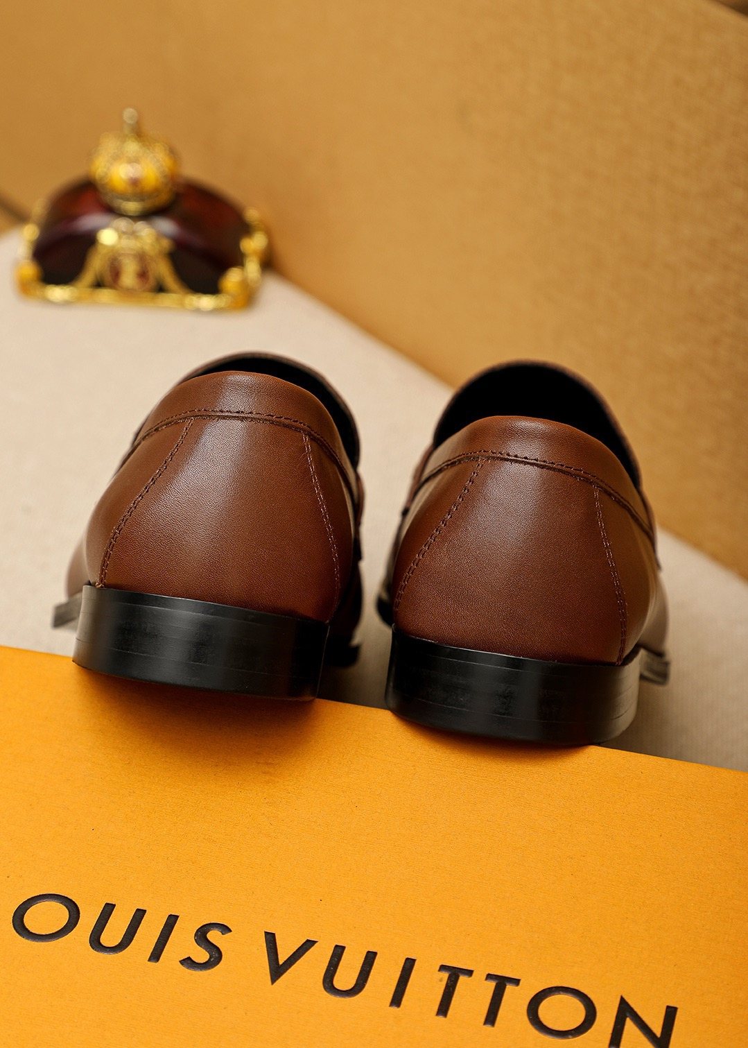 Louis Vuitton Brown Buckle Loafers — back