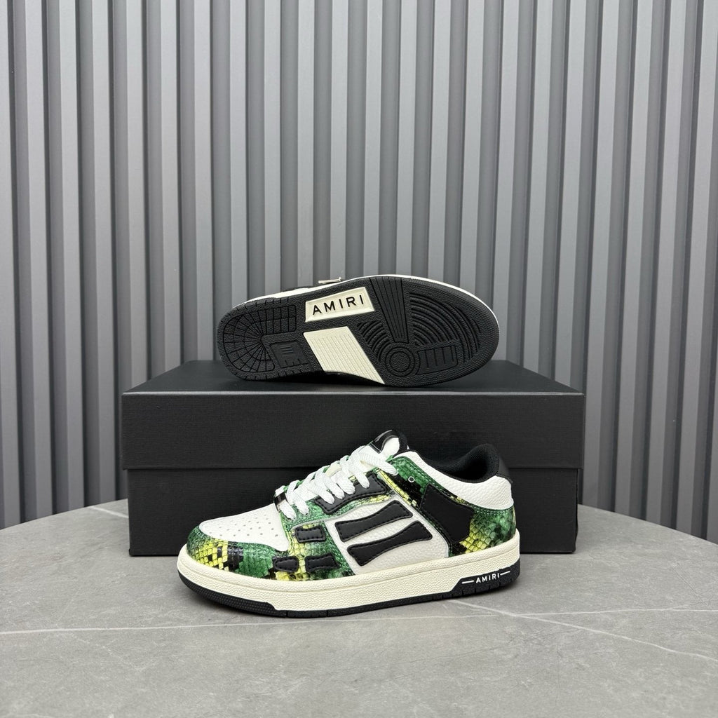 AMIRI Green Patterned Low-Top Sneakers — detail