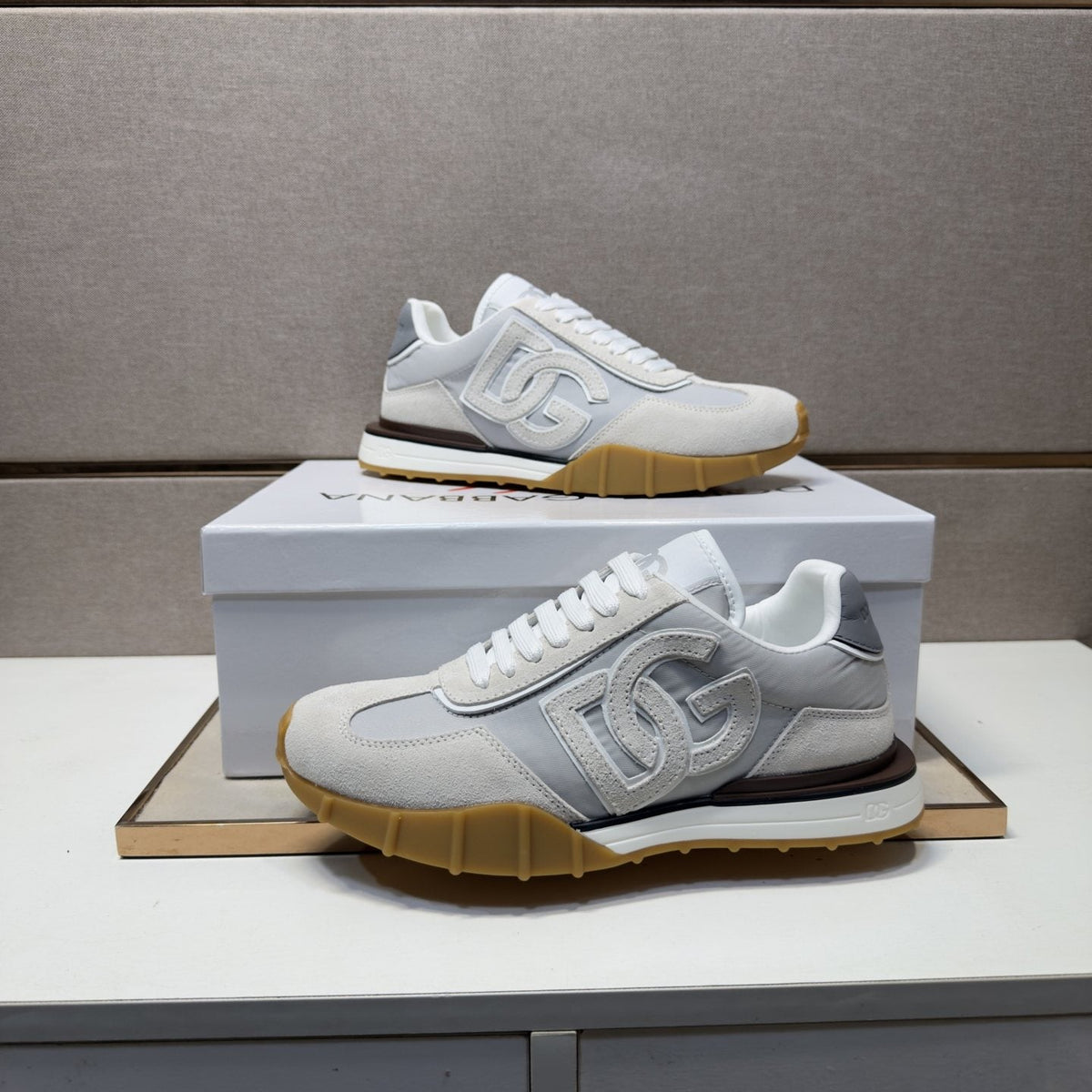 Dolce & Gabbana White Gum Sole Sneakers — side