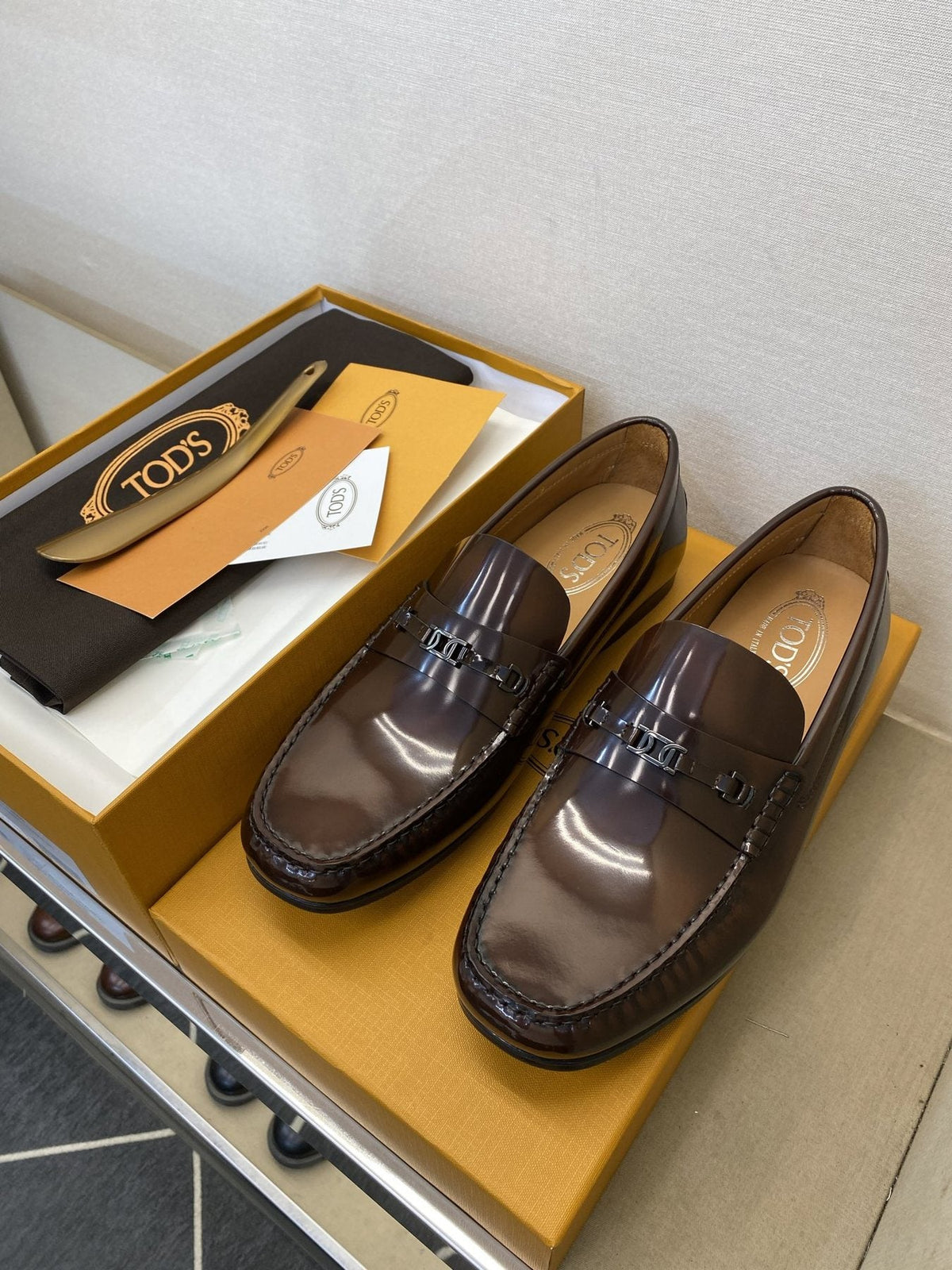 TOD'S Dark Brown Tassel Loafers — front
