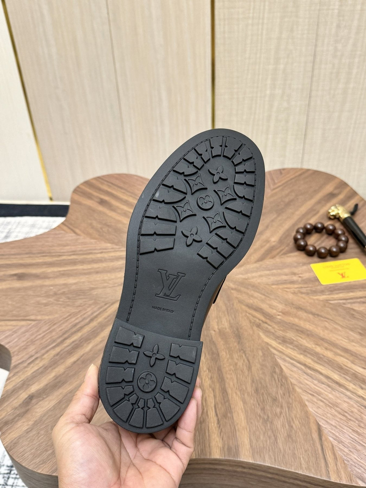Louis Vuitton Dark Brown Lug Sole Loafers — detail