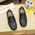 Louis Vuitton Black Embossed Driving Loafers — hero