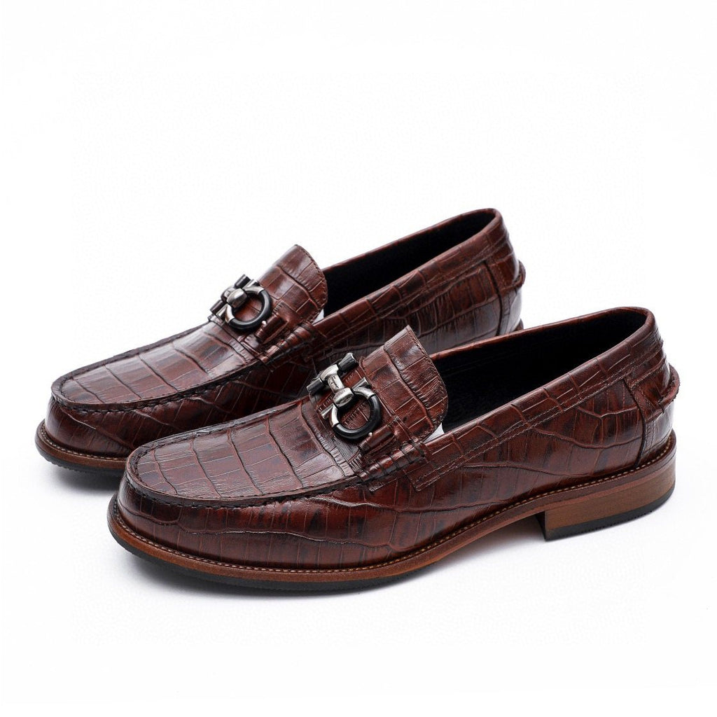Salvatore Ferragamo Dark Brown Bit Loafers — front