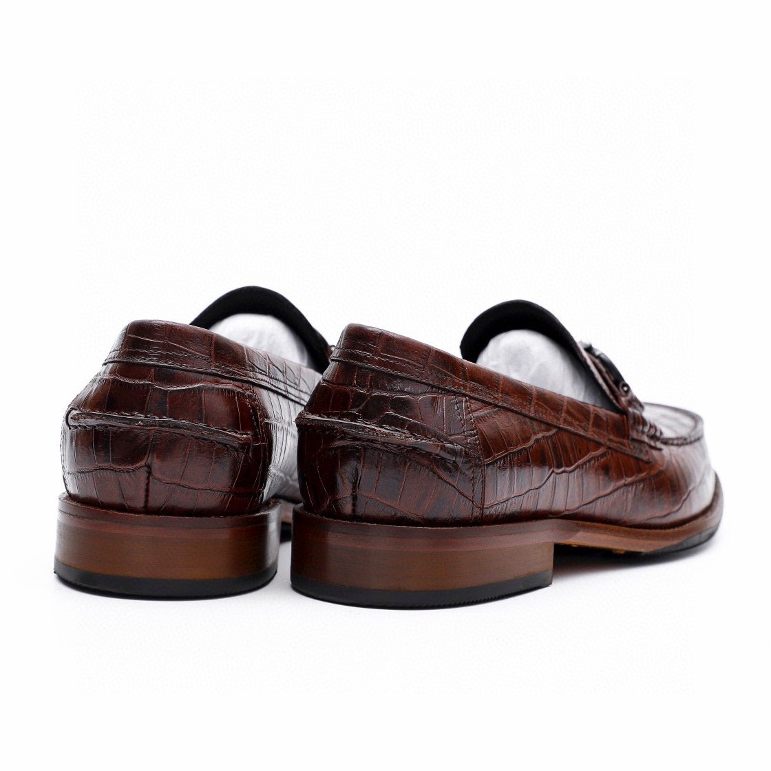 Salvatore Ferragamo Dark Brown Bit Loafers — back