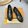 Louis Vuitton Black Leather Loafers — hero