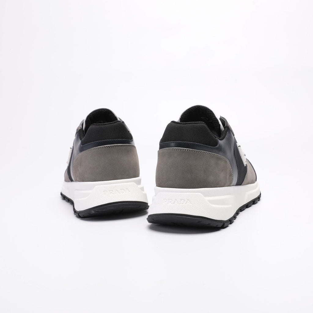 Prada Navy and Gray Paneled Sneakers — back