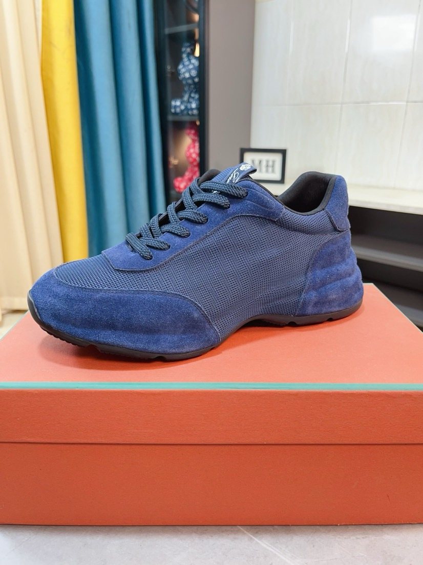 Loro Piana Blue Lace-Up Sneakers — hero