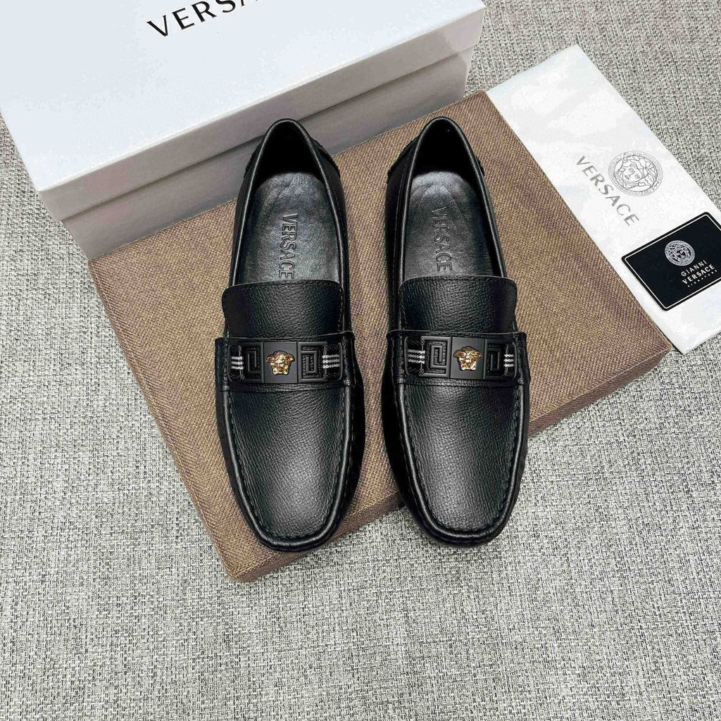 Versace Black Medusa Accent Loafers — hero