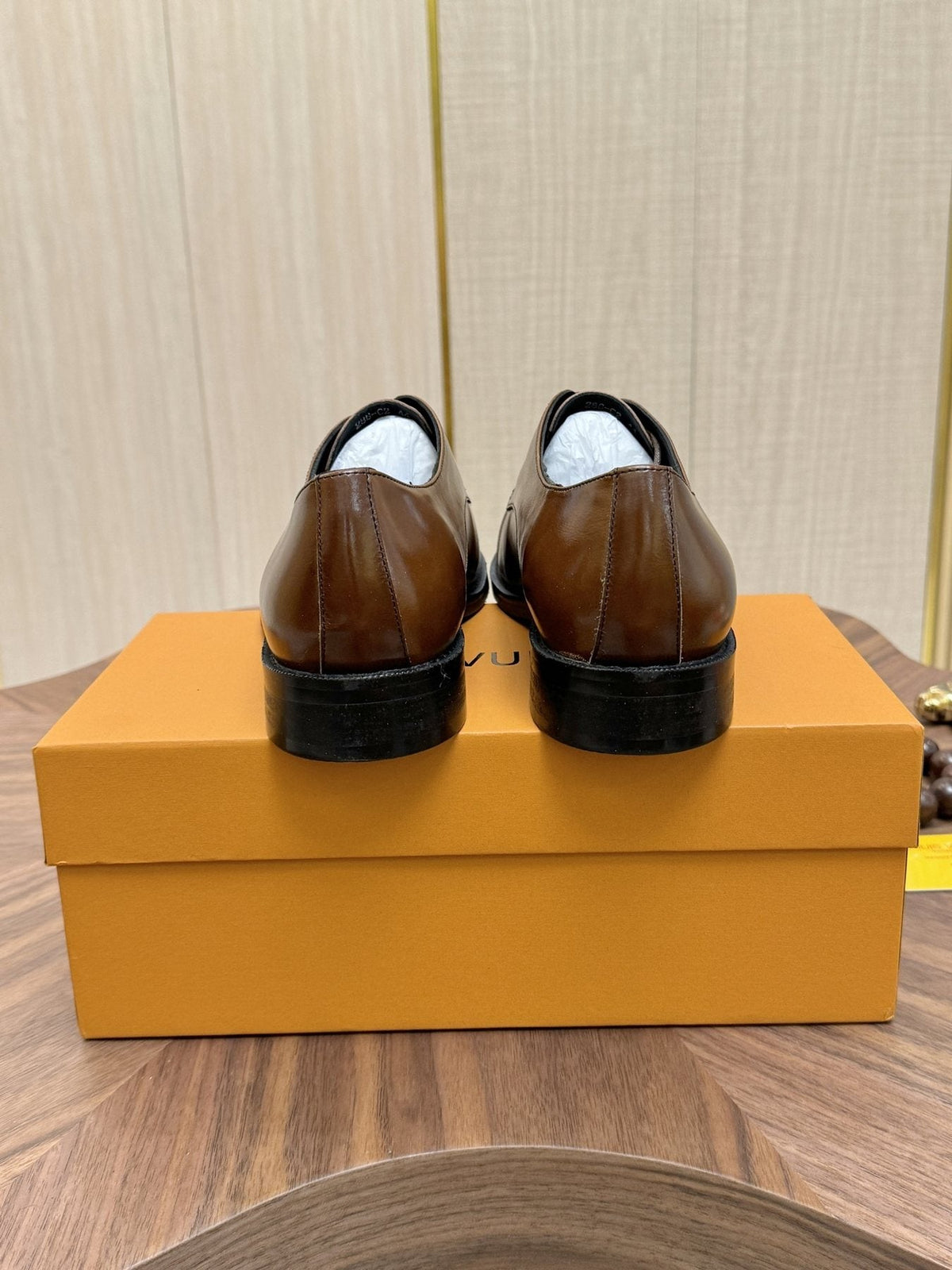 Louis Vuitton Brown Lace-Up Dress Shoes — front