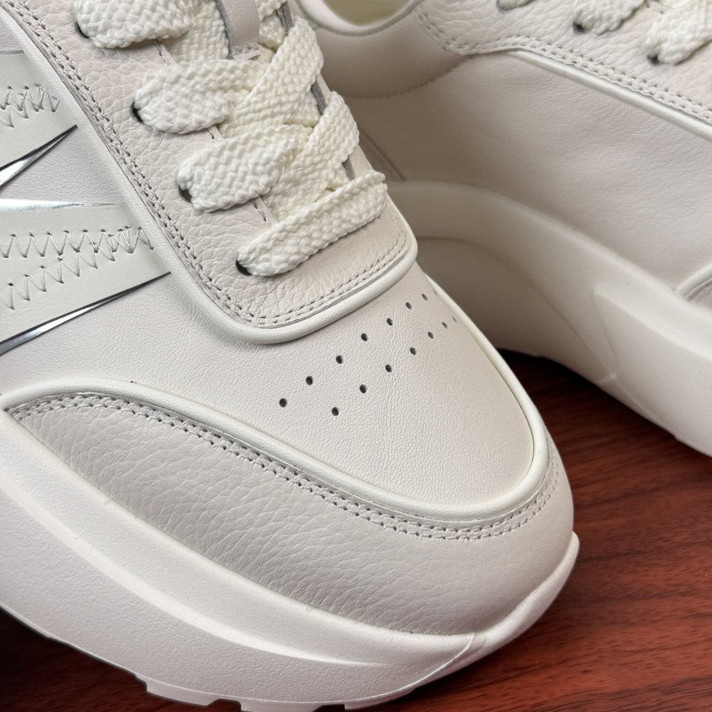 Moncler White Chunky Sole Sneakers — detail