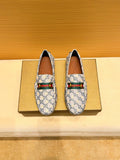 Gucci Patterned Web Driving Loafers — hero