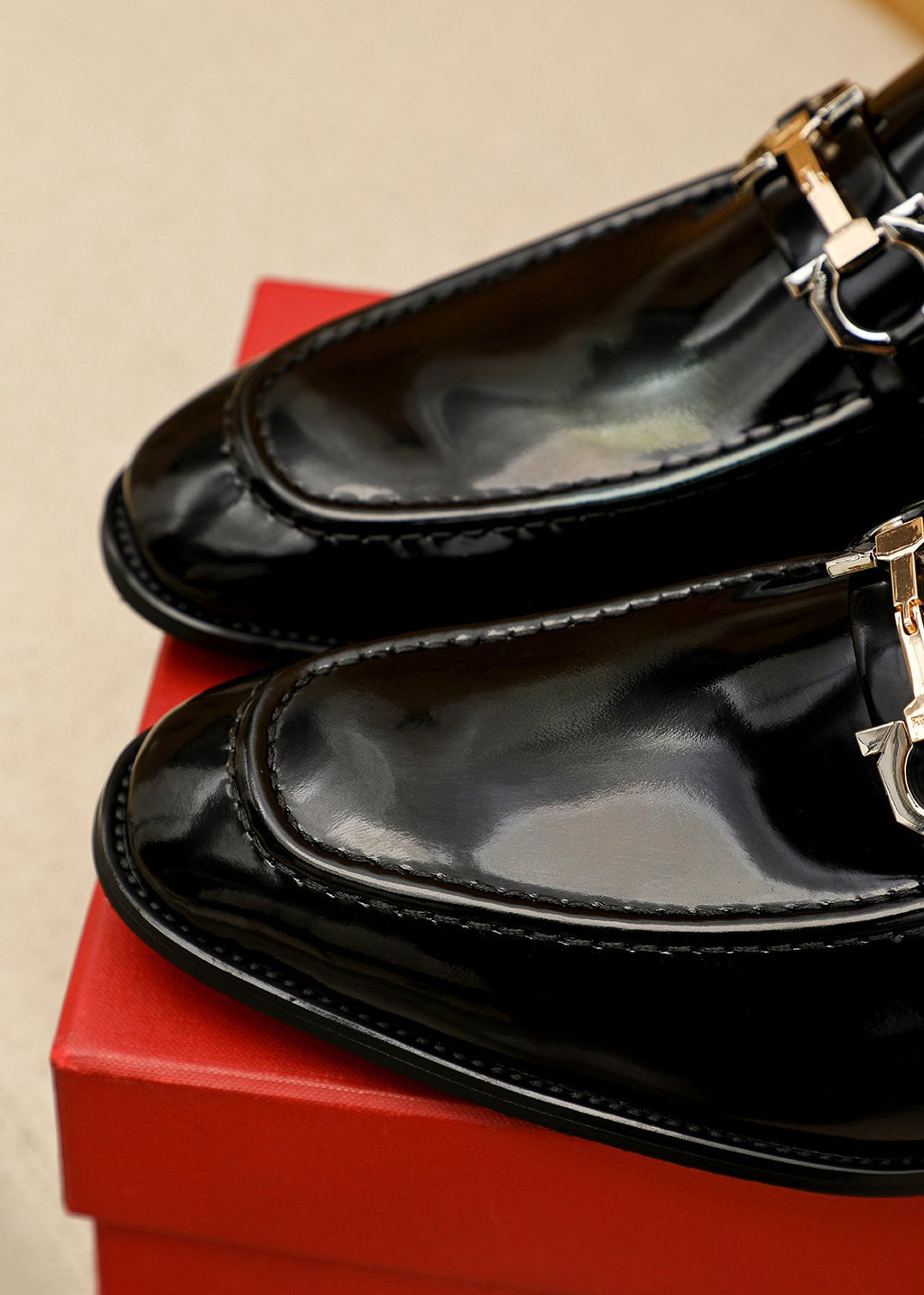 Louis Vuitton Black Bit Loafers — detail