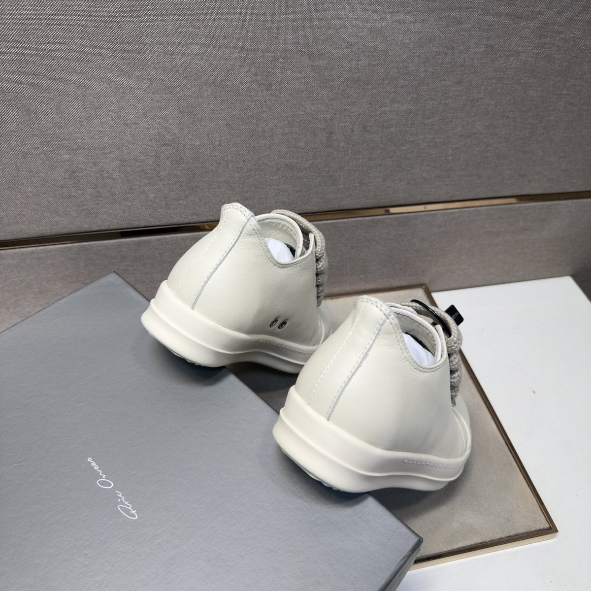 Rick Owens Off-White Low-Top Sneakers — back