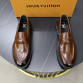 Louis Vuitton Brown Penny Loafers — hero