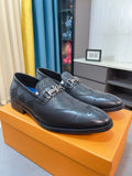 Louis Vuitton Embossed Logo Slip-On Dress Shoes — hero