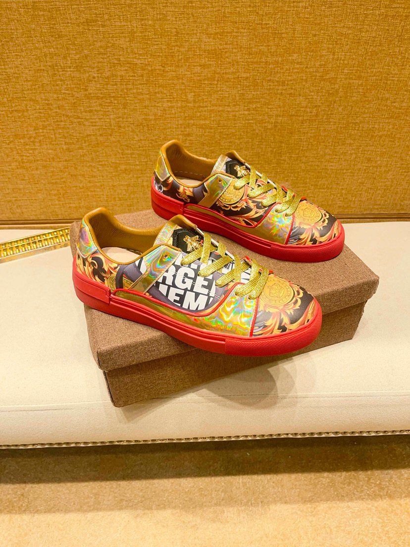 Yellow Graphic Print Low-Top Sneakers — hero