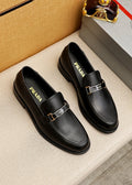 Prada Black Buckle Loafers — hero