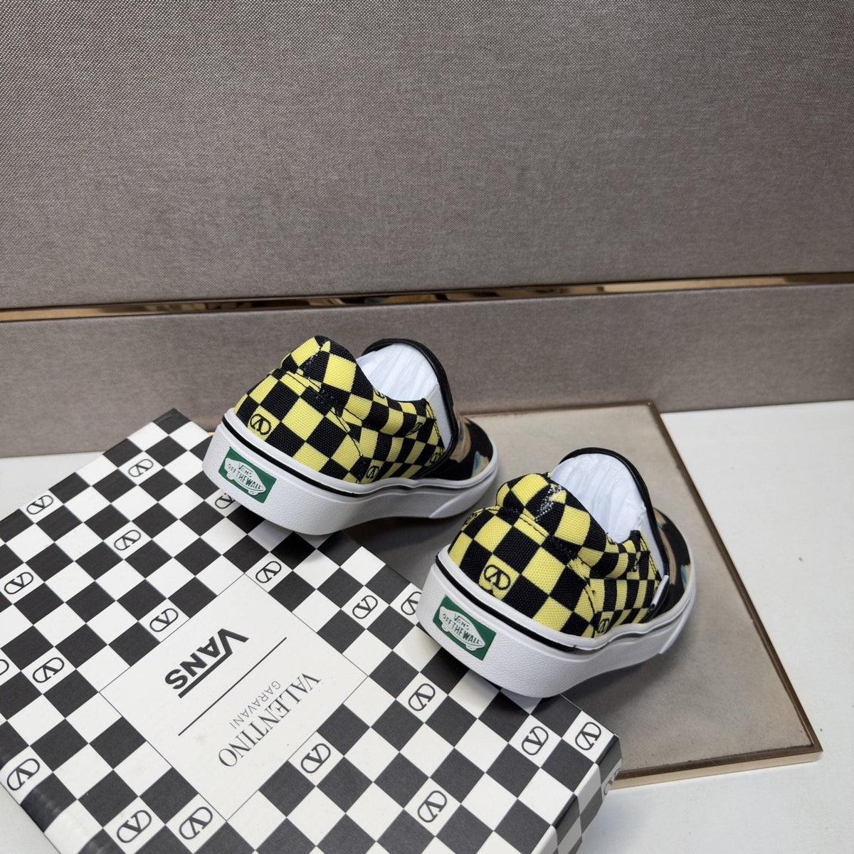 Vans Teddy Bear Print Slip-On Shoes — back