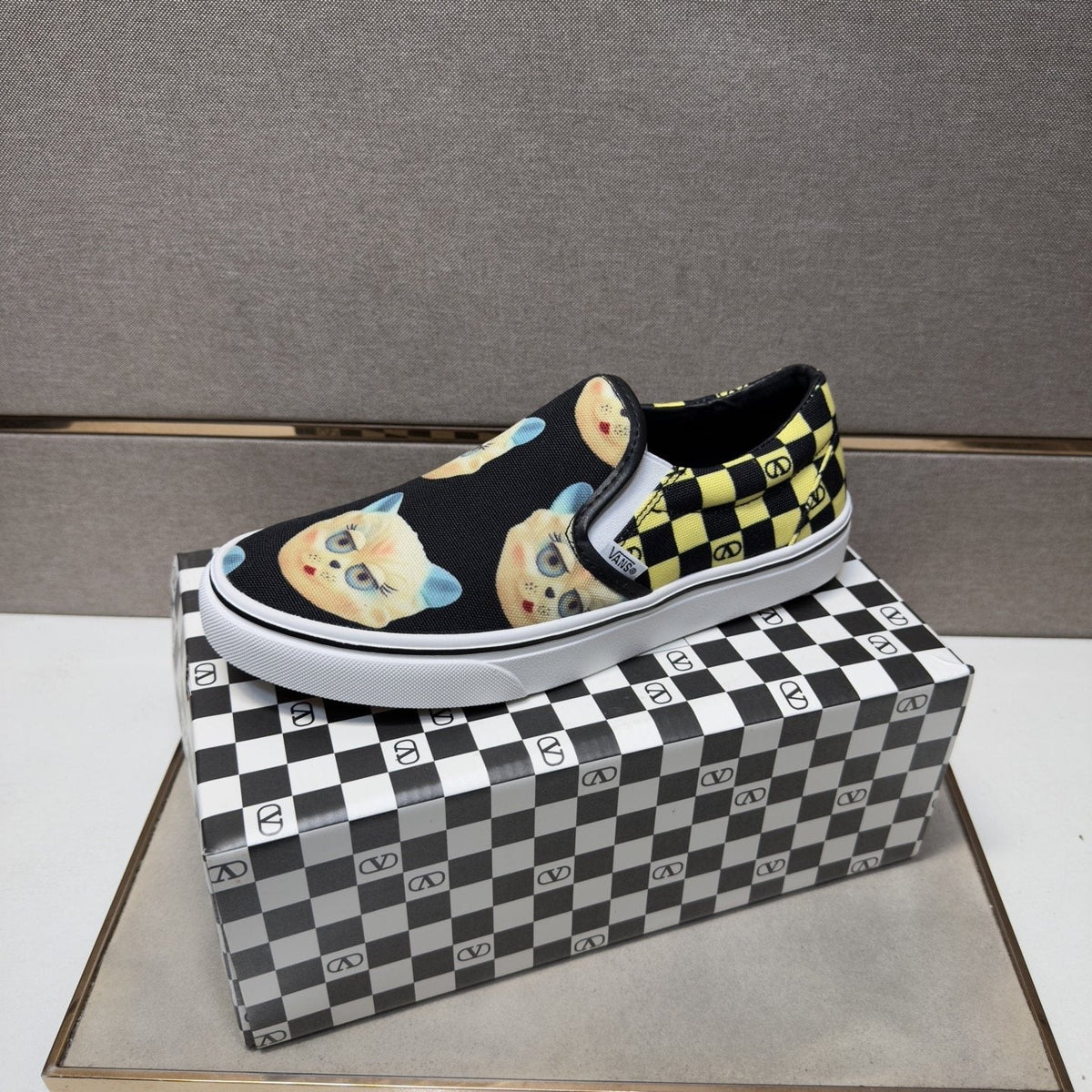 Vans Teddy Bear Print Slip-On Shoes — side