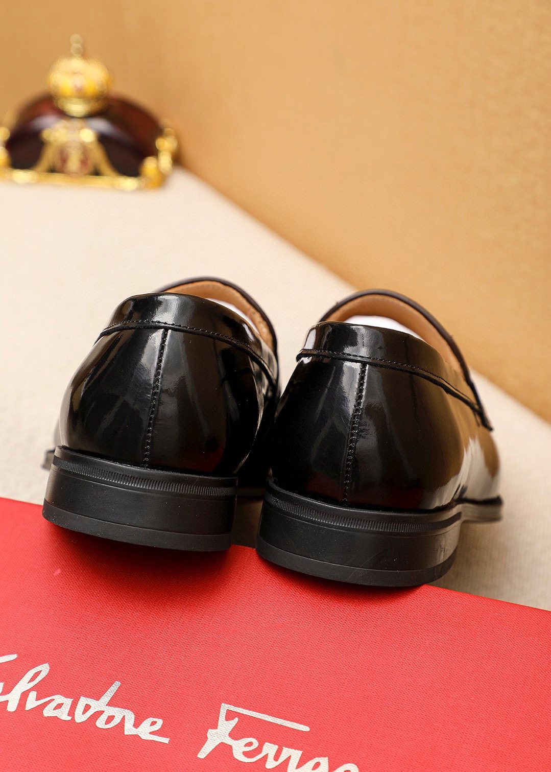Ferragamo Embossed Bit Loafers — back