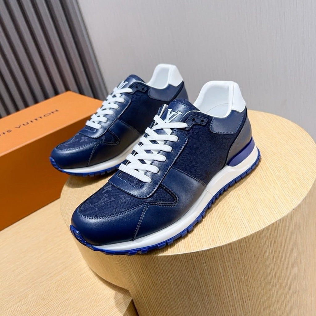 Louis Vuitton Navy Blue Low-Top Sneakers — side