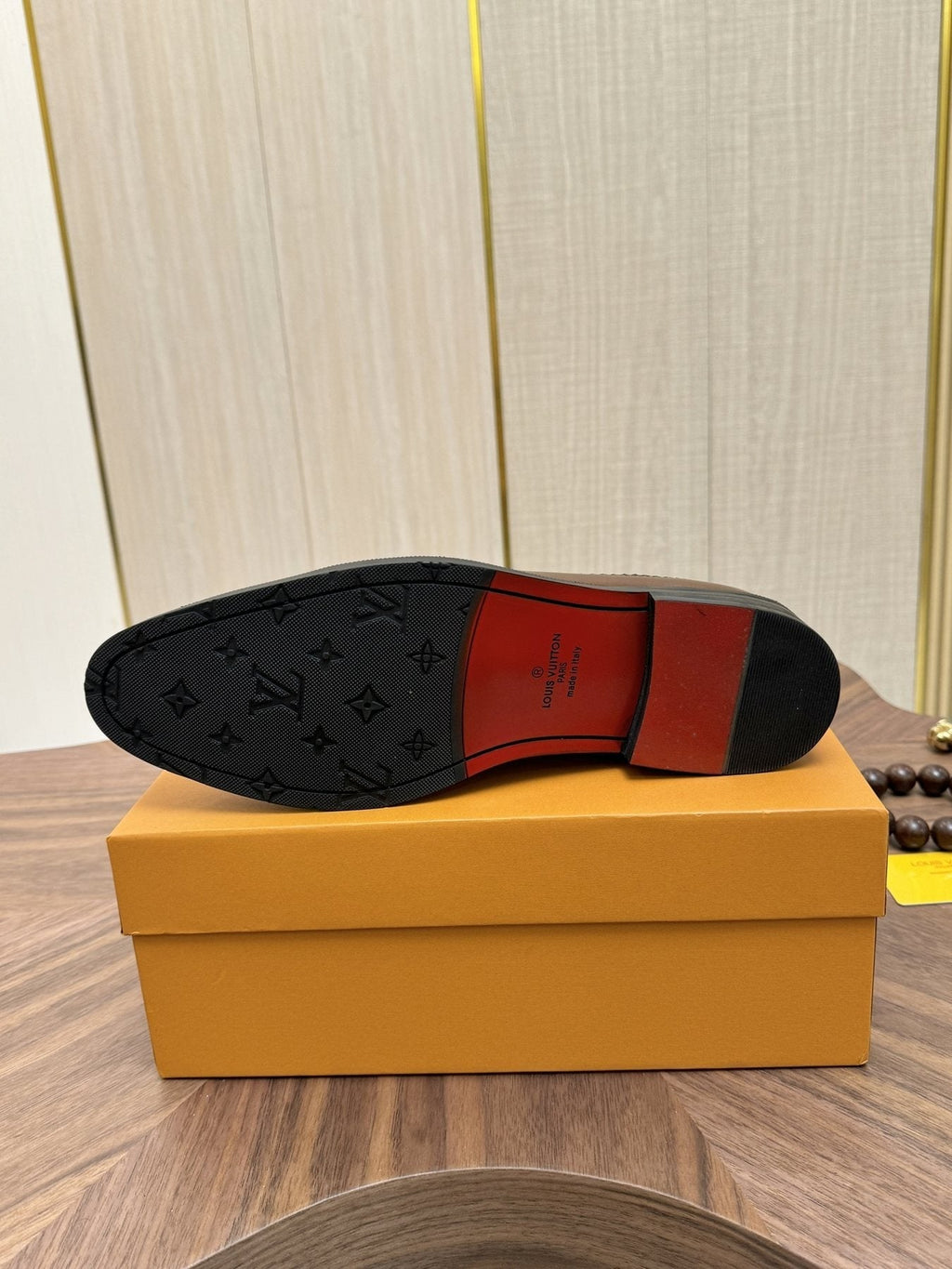 Louis Vuitton Brown Monogram Lace-Up Dress Shoes — detail