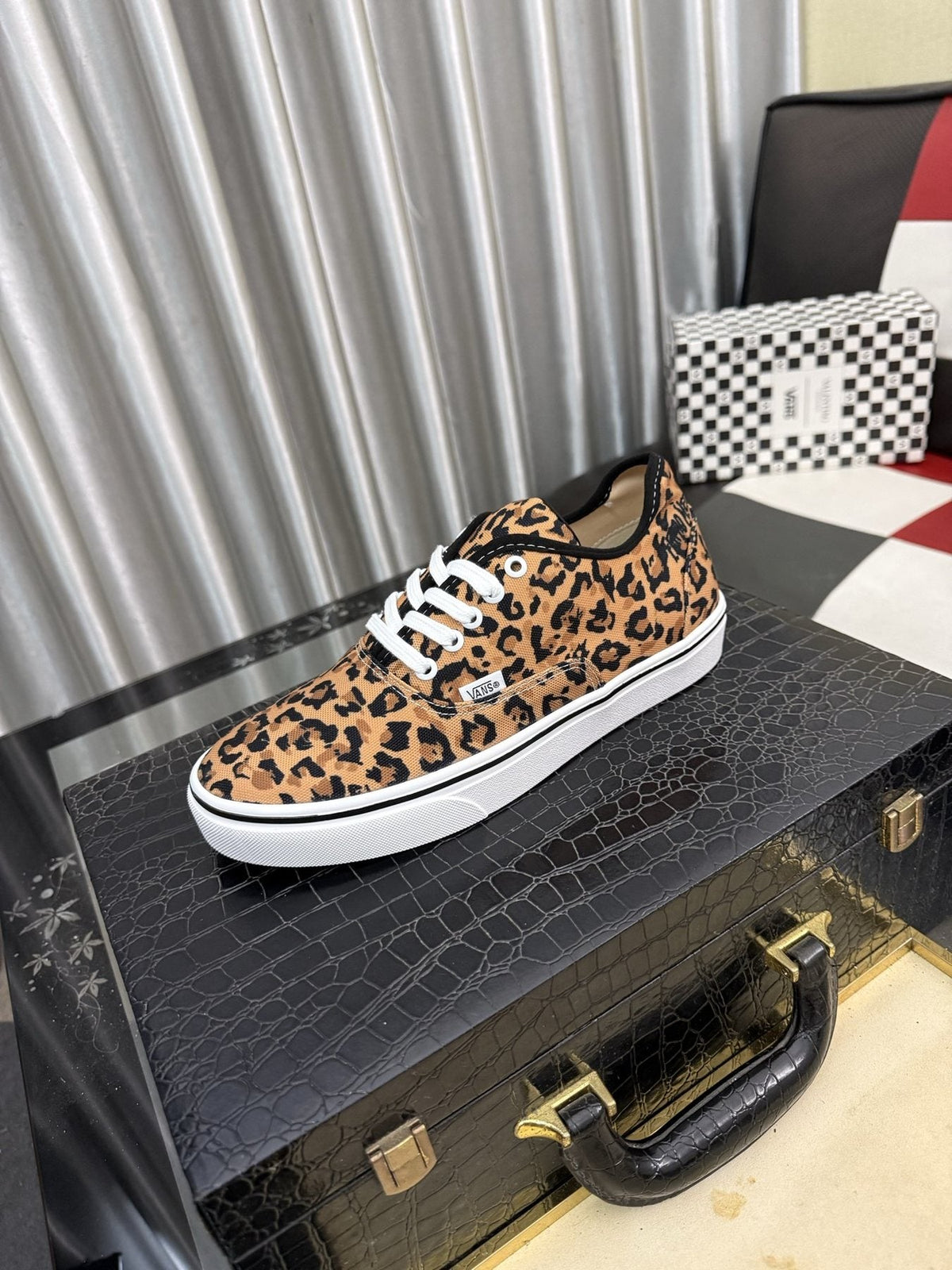 VANS Leopard Print Low-Top Sneakers — front