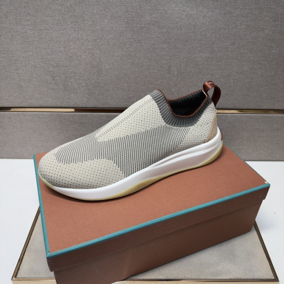 Men’s Knit-Look Slip-On Sneakers — front