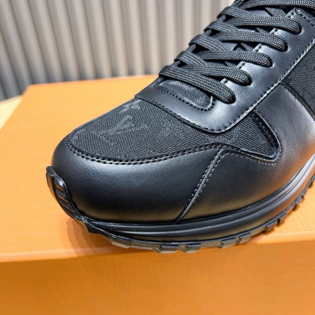 Louis Vuitton Black & Dark Gray Low-Top Sneakers — side