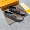 Louis Vuitton Brown Checkered Loafers — hero