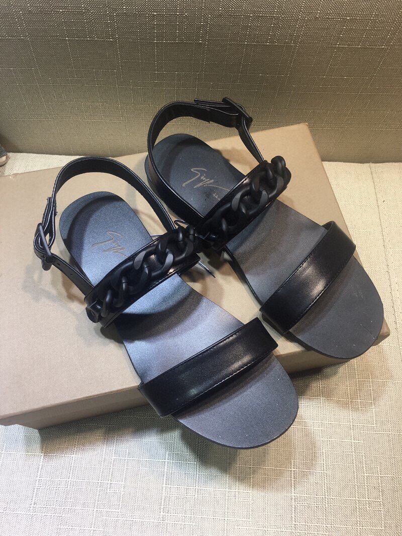 Giuseppe Zanotti Black Braided Open-Toe Sandals — front