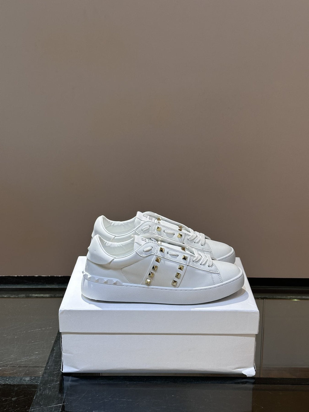 Valentino Gold Stud Low-Top Sneakers — front