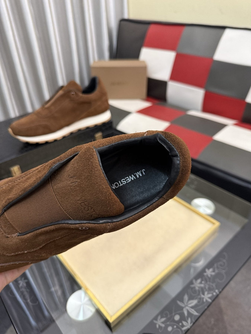威士顿 Brown Slip-On Sneakers — detail