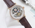 Patek Philippe Brown Rose Gold Strap Watch — hero