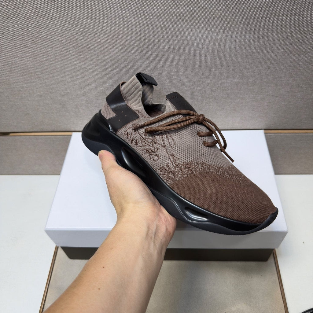 Berluti Taupe Brown and Black Sneakers — model