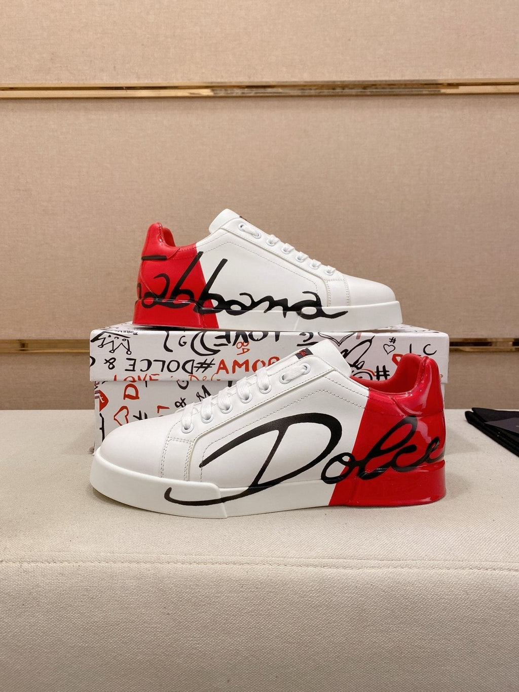 Dolce & Gabbana Graphic Heel Low-Top Sneakers — front