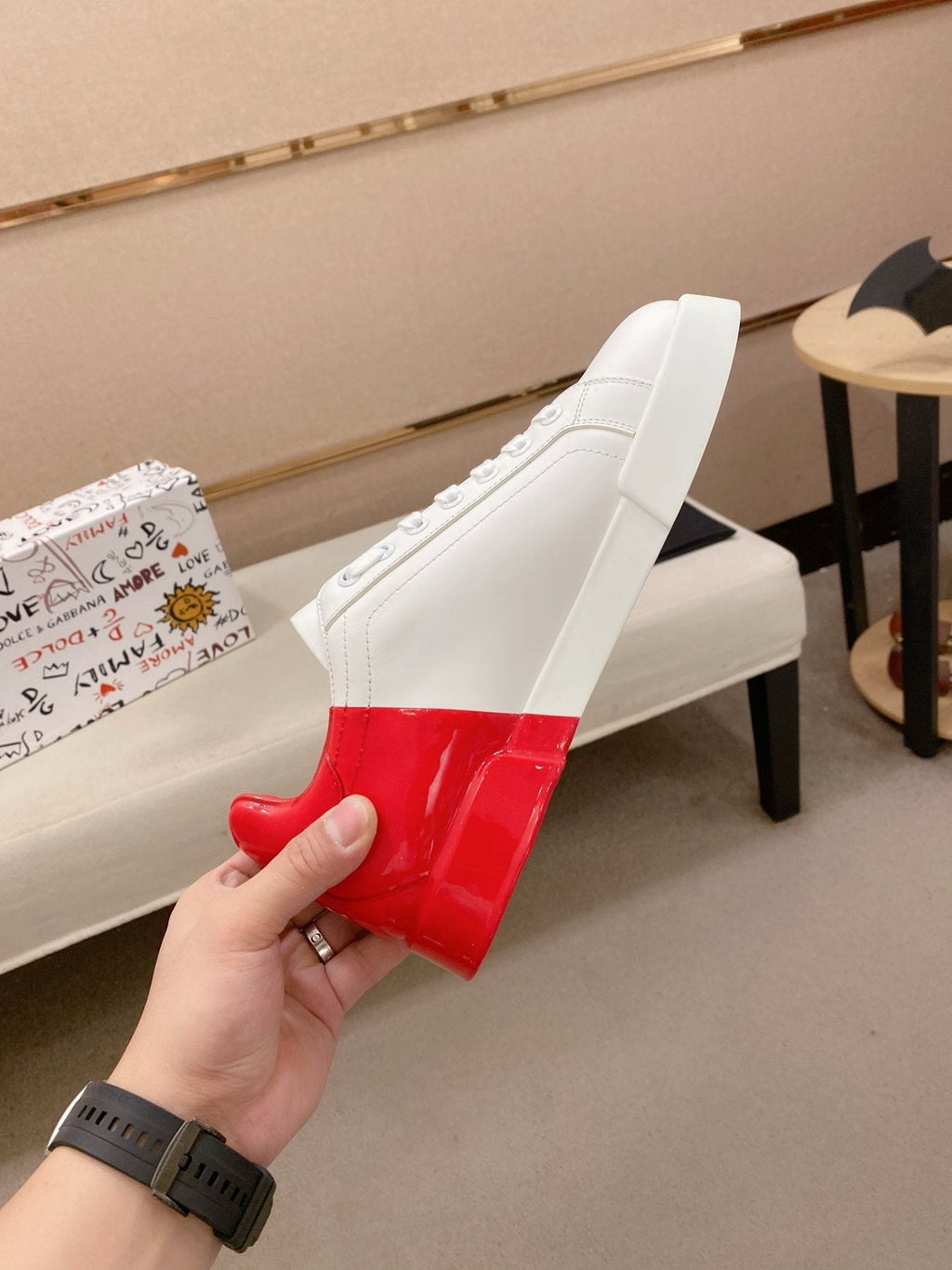 Dolce & Gabbana Graphic Heel Low-Top Sneakers — back