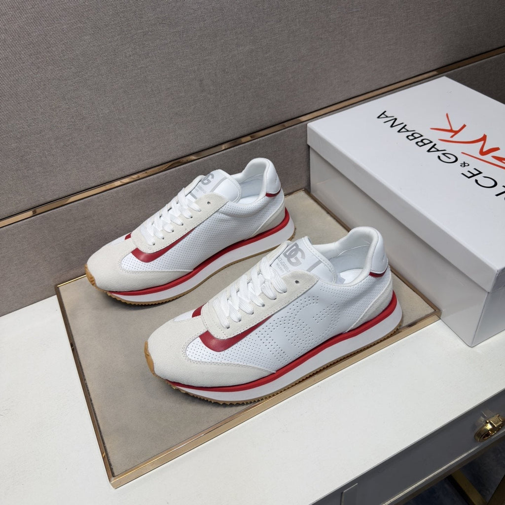 Dolce & Gabbana White Red Gum Sneakers — front